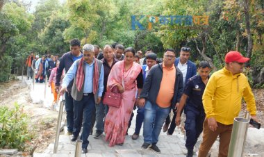 बनेपाको दुई धार्मिक स्थल चण्डेश्वरी र गोसाईस्थान जोड्न १६ सय सिँढी निर्माण